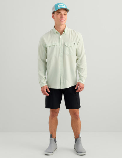 Huk Tide Point Button-Down - Pale Algae