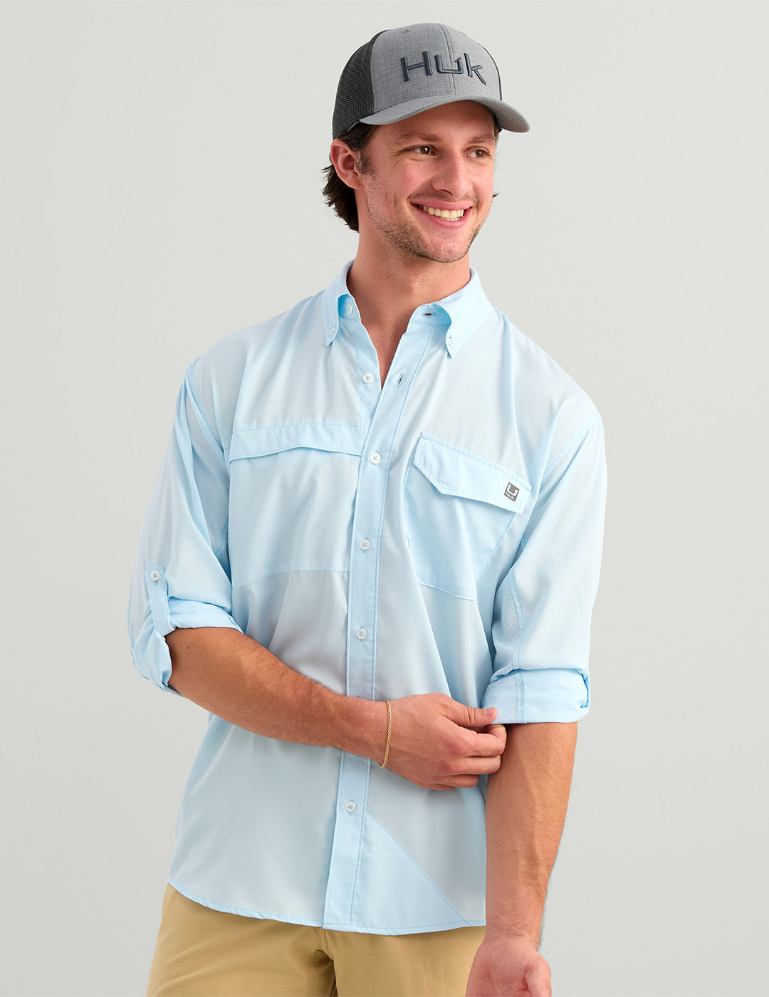 Huk Tide Point Button-Down - Coastal Drift