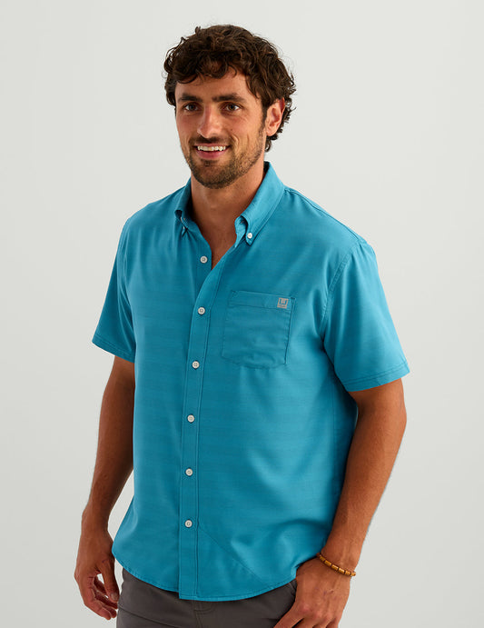 Huk Kona Button-Down - Aqua Haze
