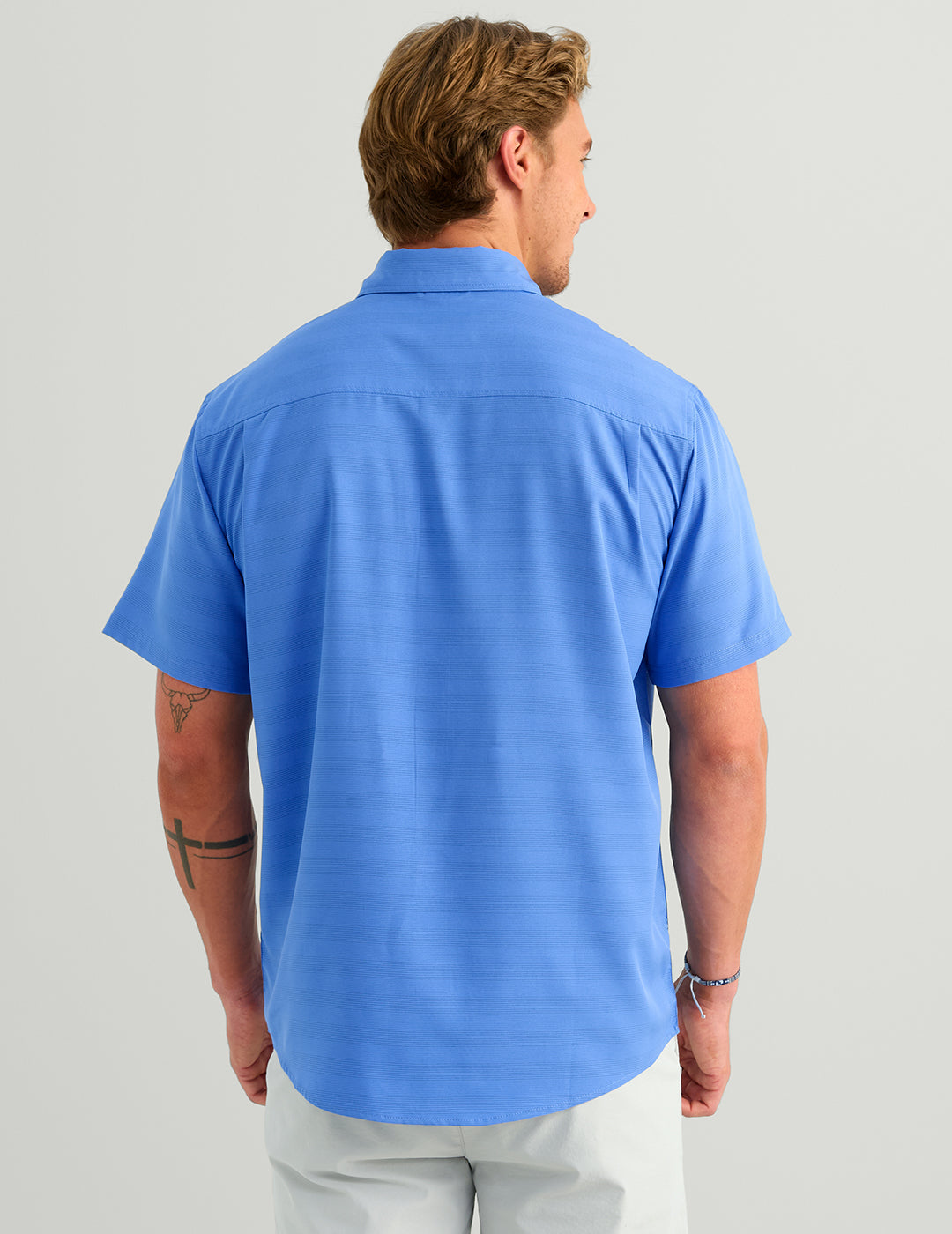 Huk Kona Button-Down - Cross Dye Stripe Regatta