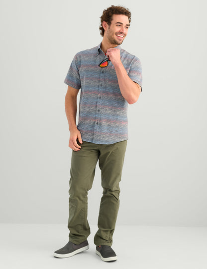 Huk KC Kona Button-Down - Anchor Rainbow Bass