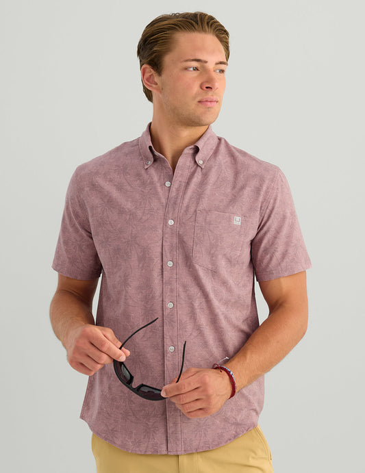 Huk KC Kona Button-Down - Mauve Marlin