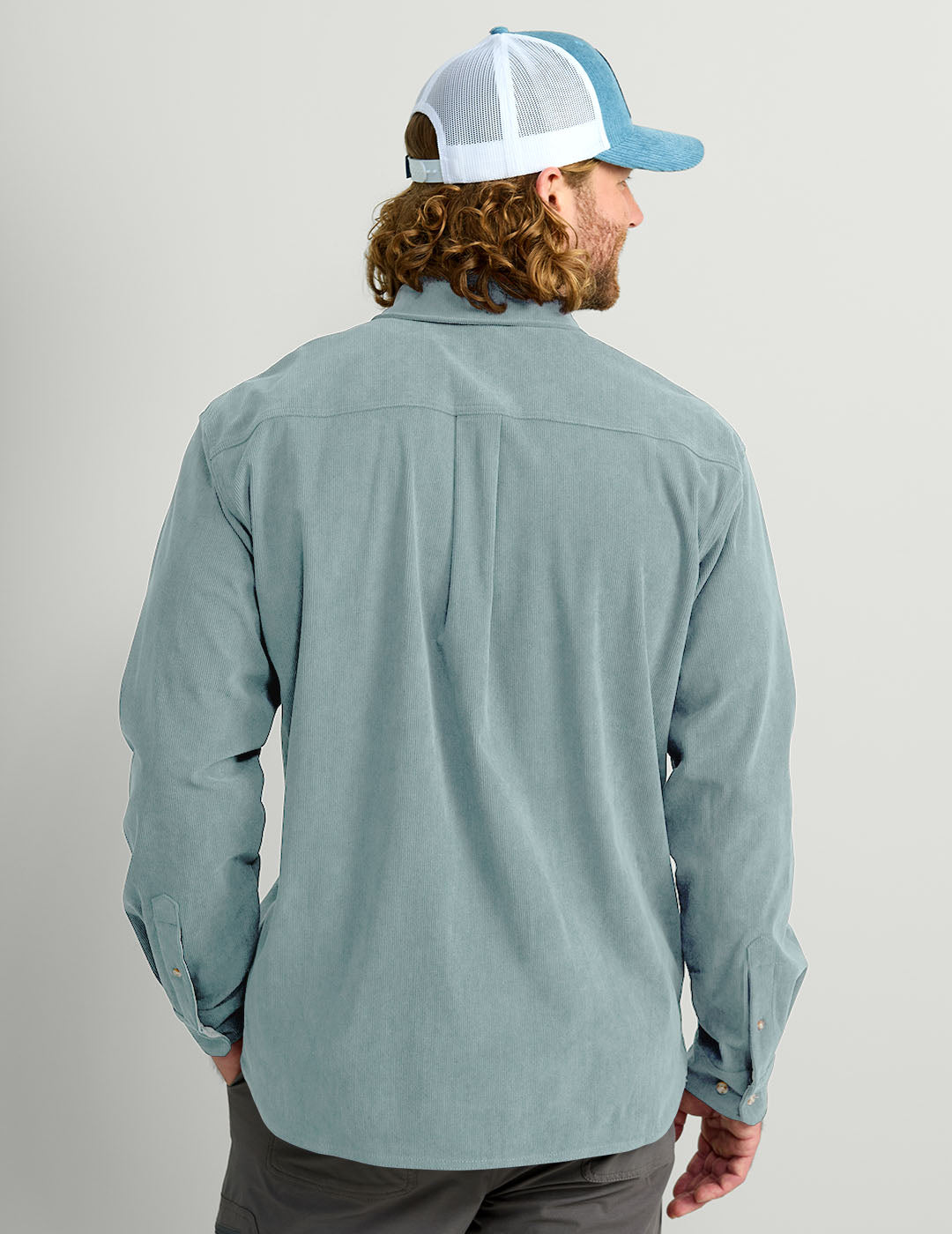 Huk Hawser Corduroy Button-Down - Silver Blue