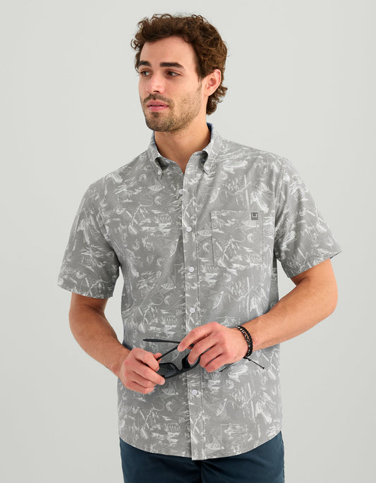 Huk Kona Button-Down - Sharkskin Trout Trip