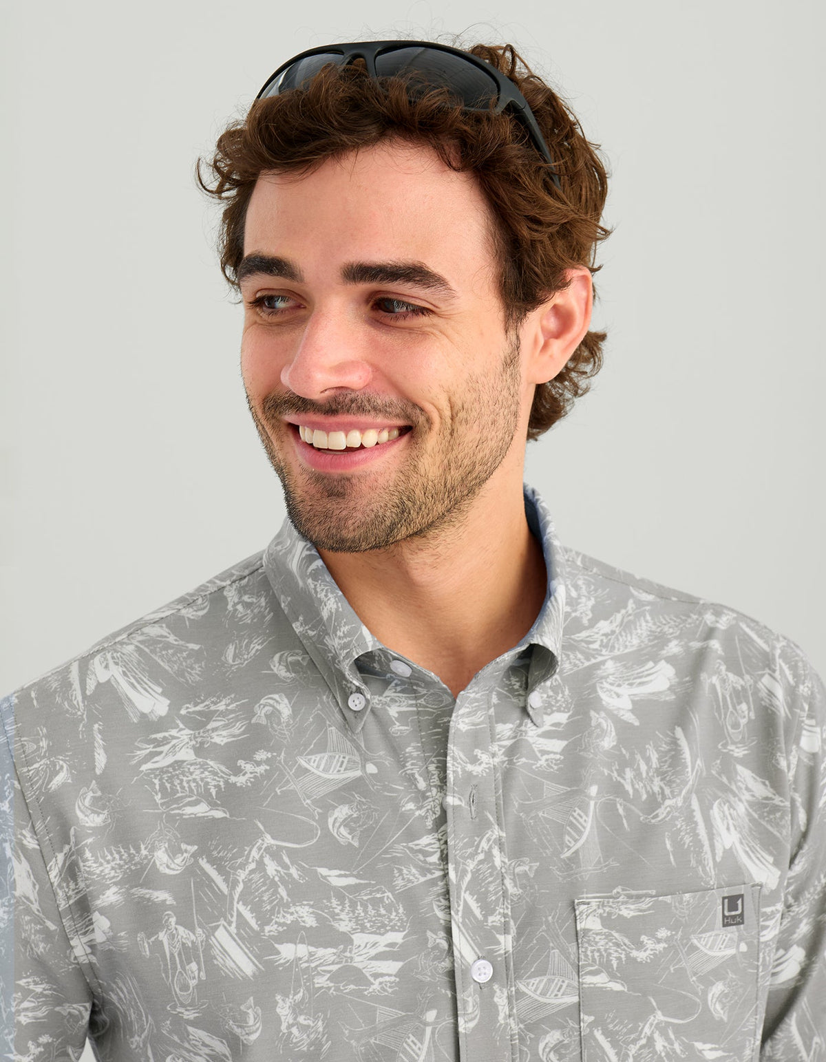 Huk Kona Button-Down - Sharkskin Trout Trip