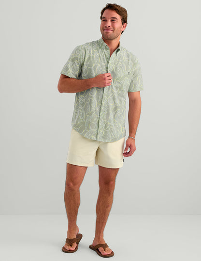 Huk Kona Button-Down - Silver Blue Marlin