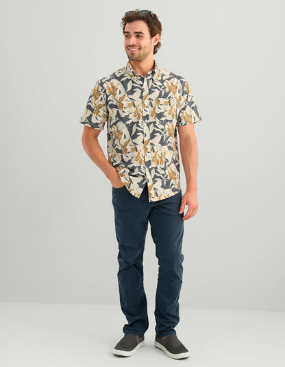 Huk Kona Button-Down - Dark Shadow Petal