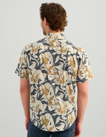 Huk Kona Button-Down - Dark Shadow Petal