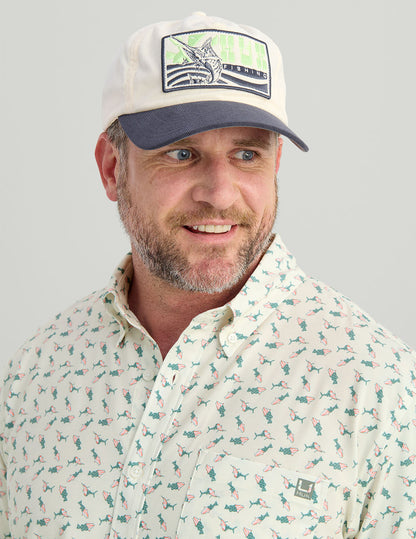 Huk Kona Button-Down - Egret American Fish