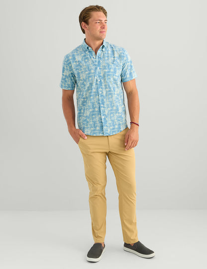 Huk Kona Button-Down - Blue Shadow Fish Dye