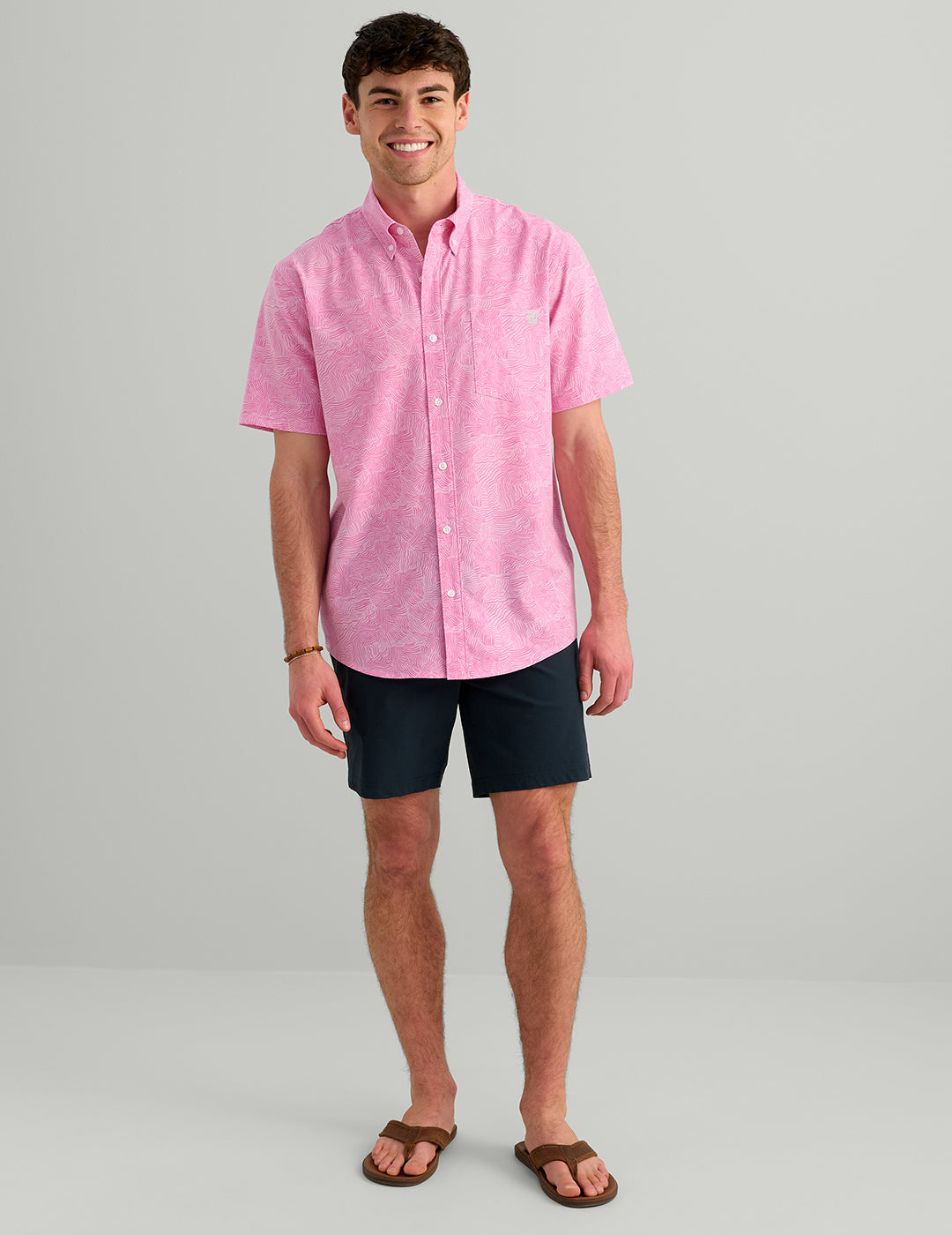 Huk Kona Button-Down - Fiji Flower Wake Zone