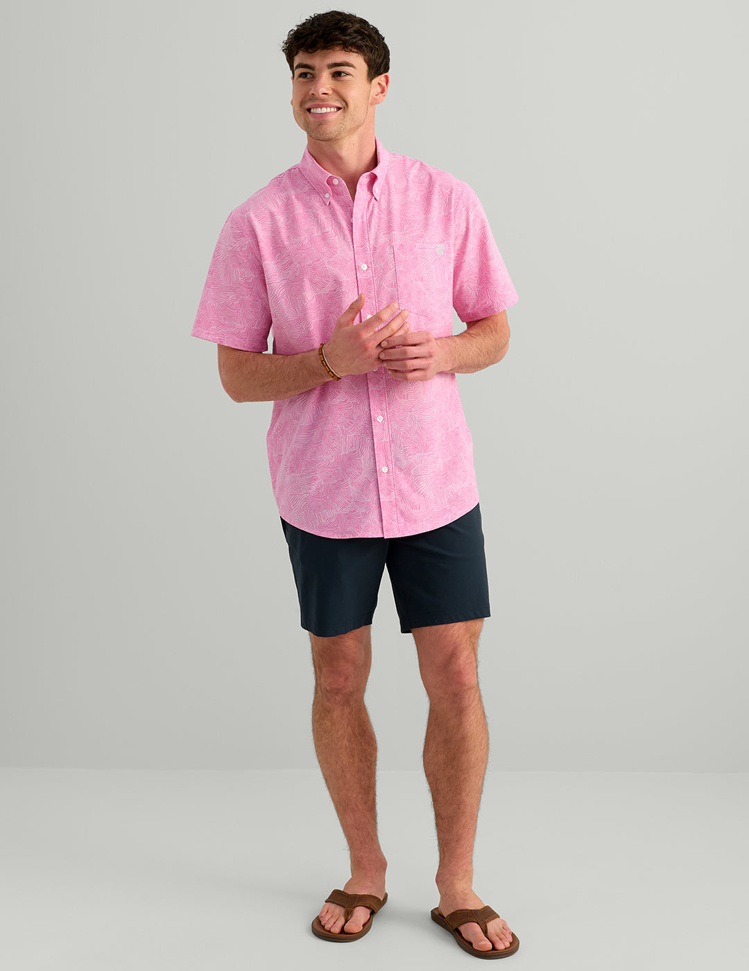 Huk Kona Button-Down - Fiji Flower Wake Zone