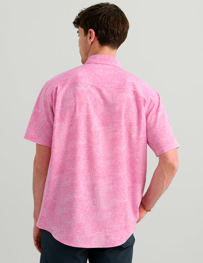 Huk Kona Button-Down - Fiji Flower Wake Zone