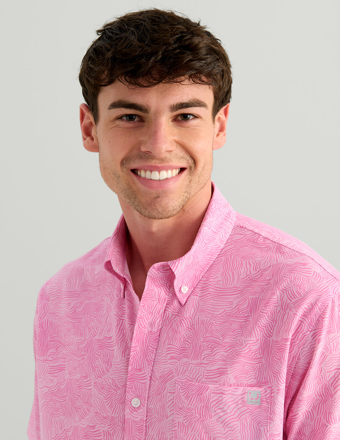 Huk Kona Button-Down - Fiji Flower Wake Zone