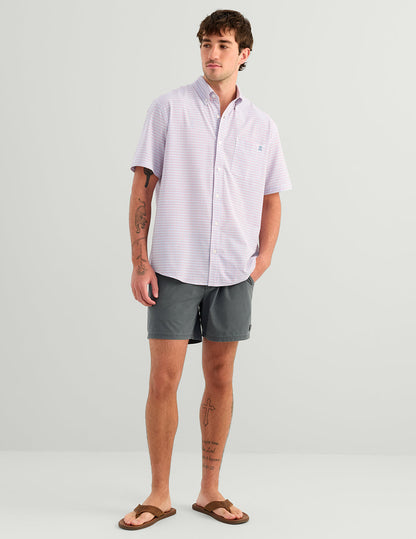 Huk Kona Button-Down - Mineral Red Pier Plaid