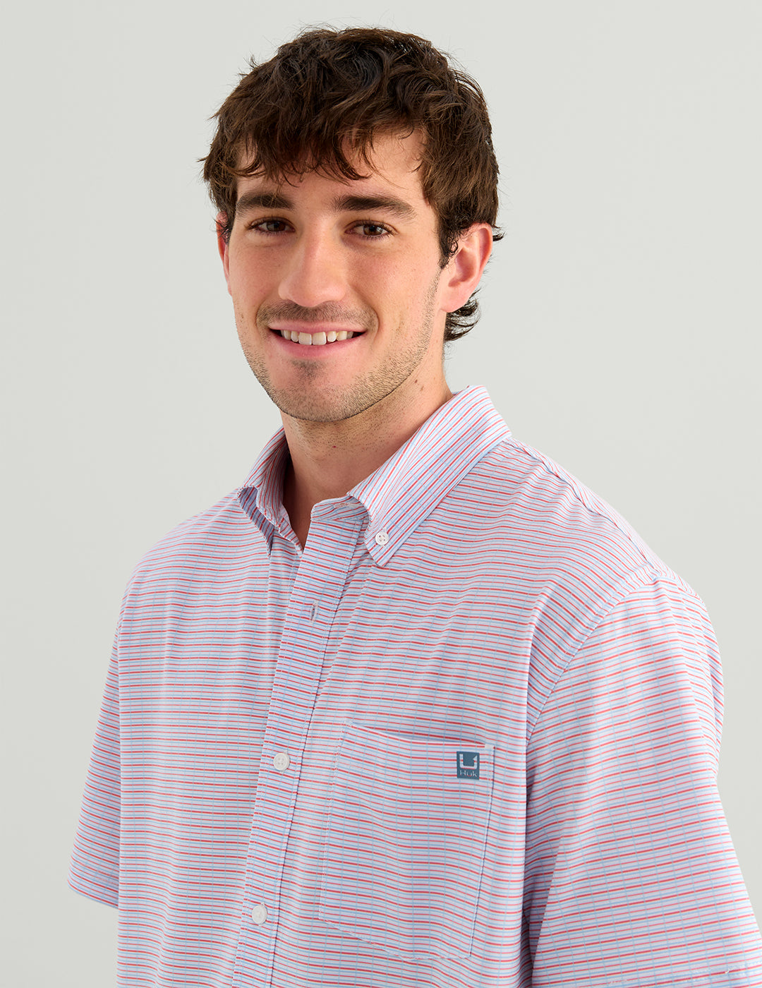 Huk Kona Button-Down - Mineral Red Pier Plaid