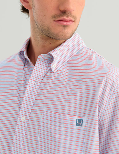 Huk Kona Button-Down - Mineral Red Pier Plaid