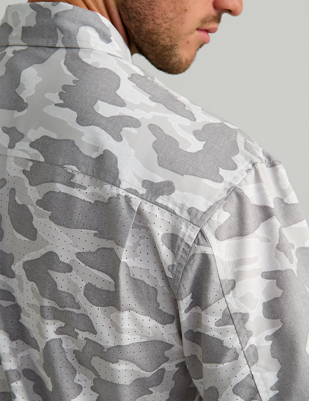 Huk Tide Point Short Sleeve Button-Down - Seagull Camo