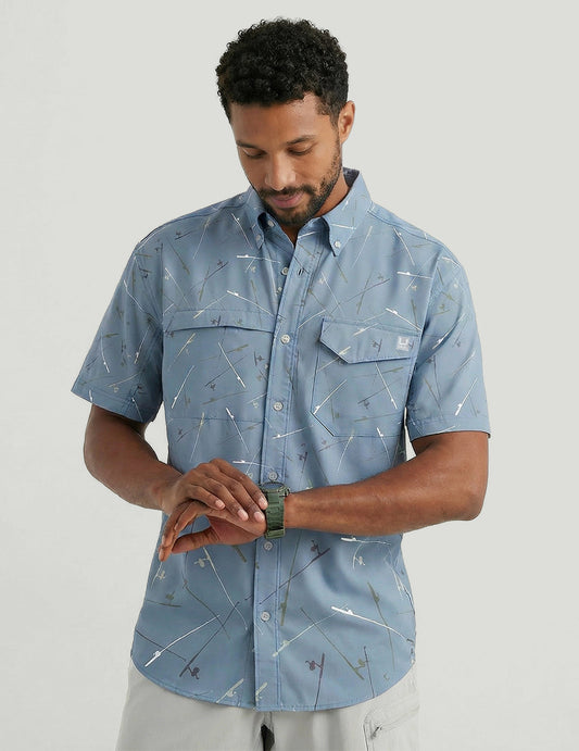 Huk Tide Point Short Sleeve Button-Down - Shipyard Rod And Reel