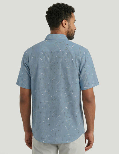 Huk Tide Point Short Sleeve Button-Down - Shipyard Rod And Reel
