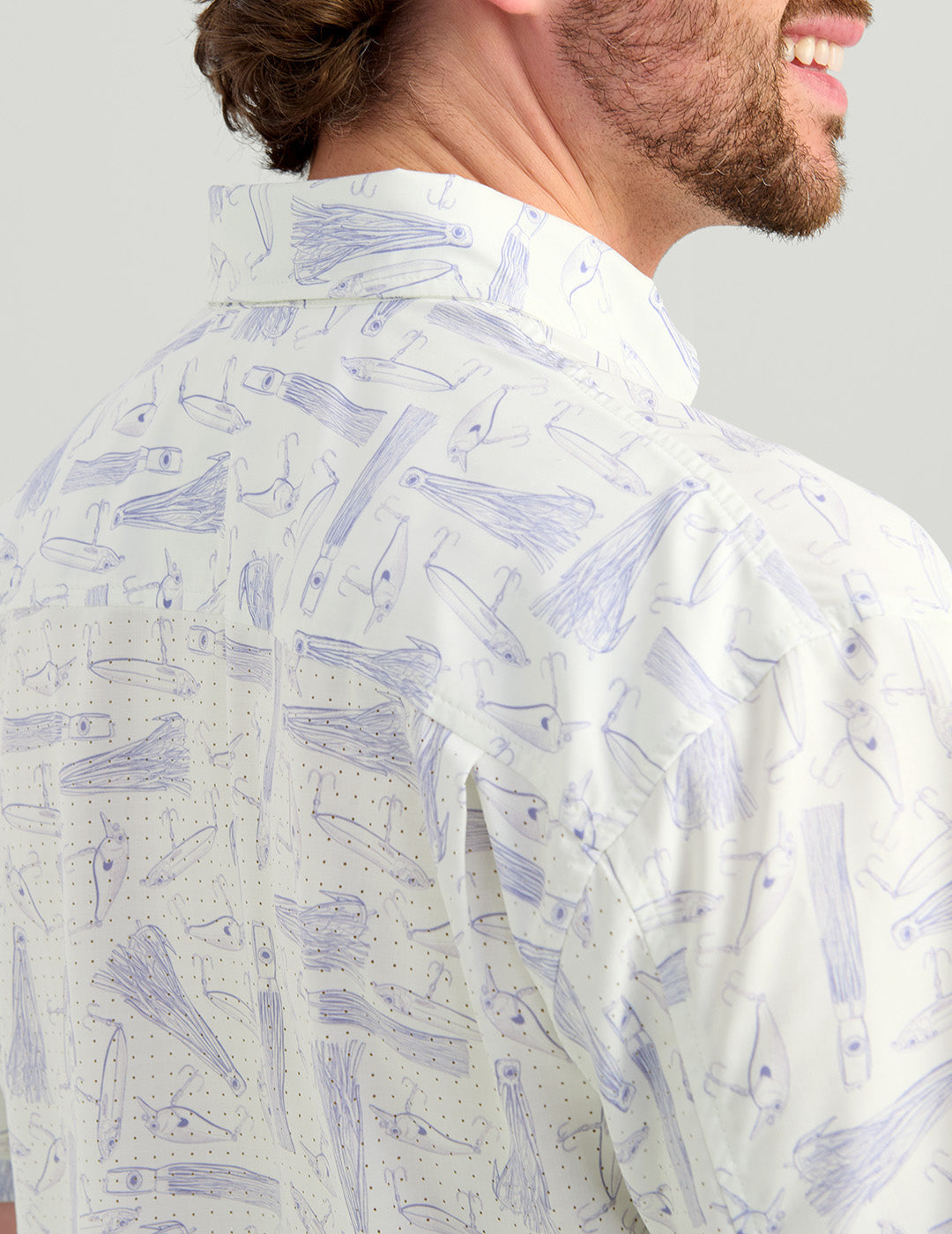 Huk KC Tide Point Short Sleeve Button-Down - White Lures