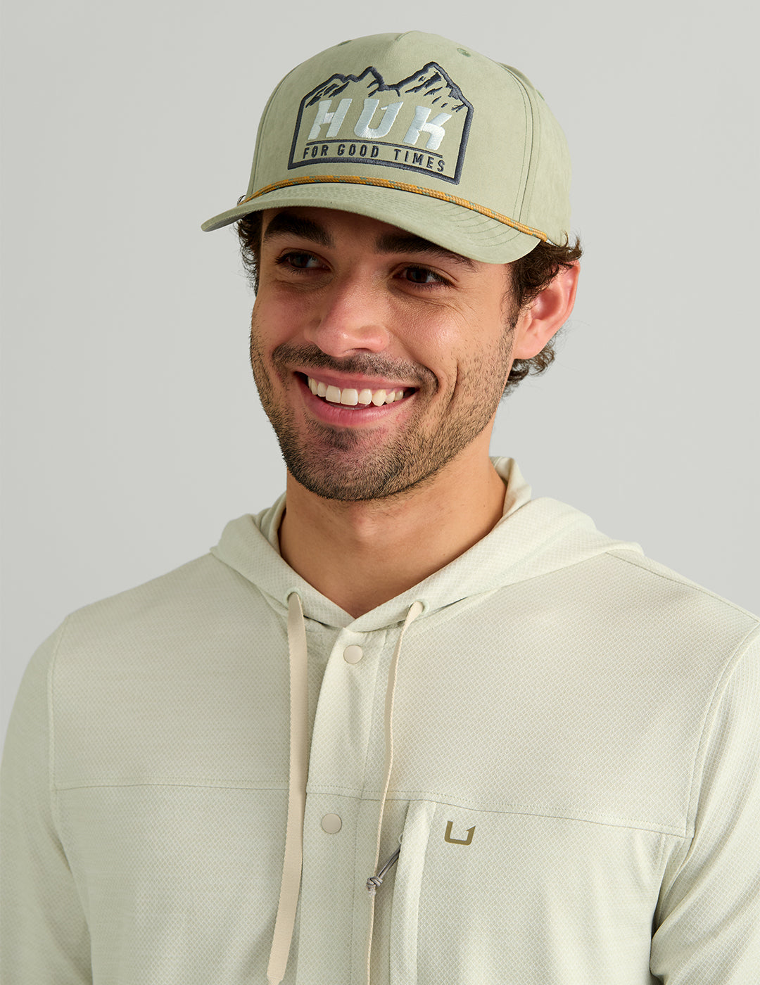 Huk Watershed Hoodie Shirt - Silver Birch Heather