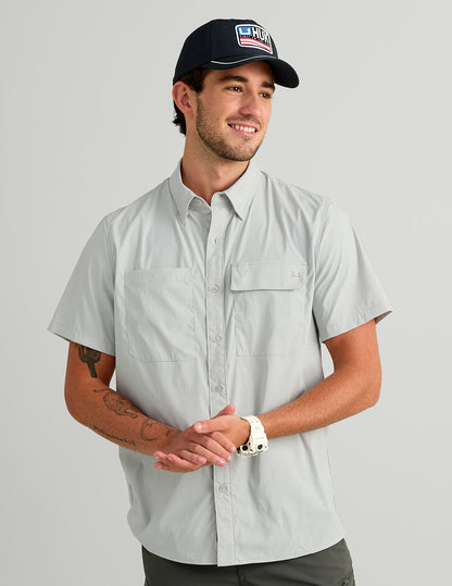 Huk Icon Short Sleeve Button-Down - Seagull