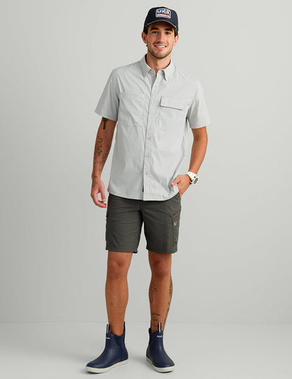Huk Icon Short Sleeve Button-Down - Seagull