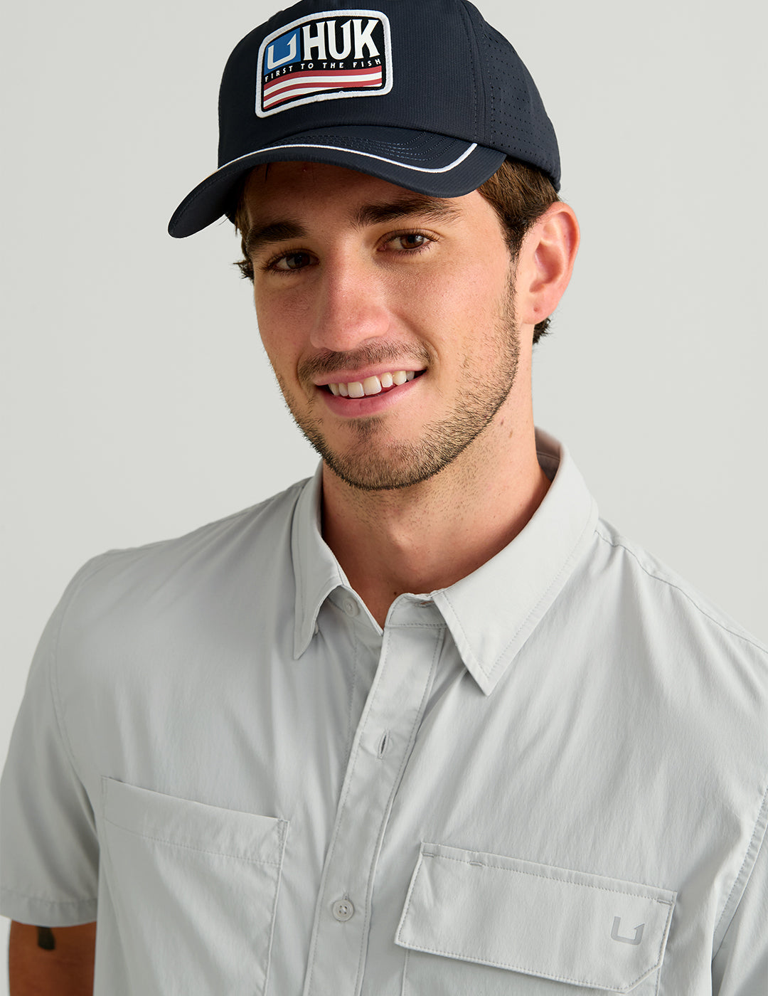 Huk Icon Short Sleeve Button-Down - Seagull