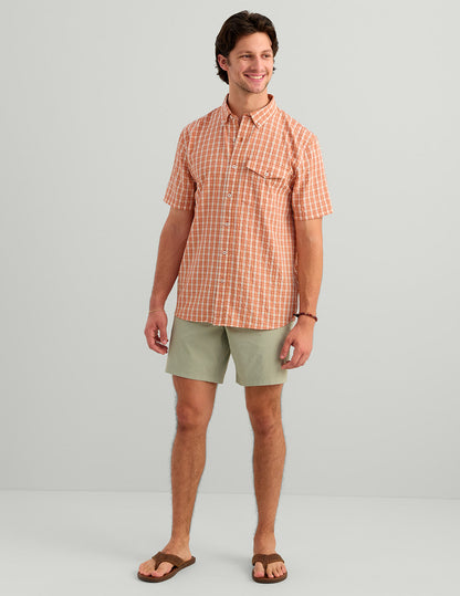 Huk Chatham Plaid Short Sleeve Shirt - Rockfish Plaid