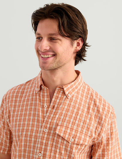Huk Chatham Plaid Short Sleeve Shirt - Rockfish Plaid