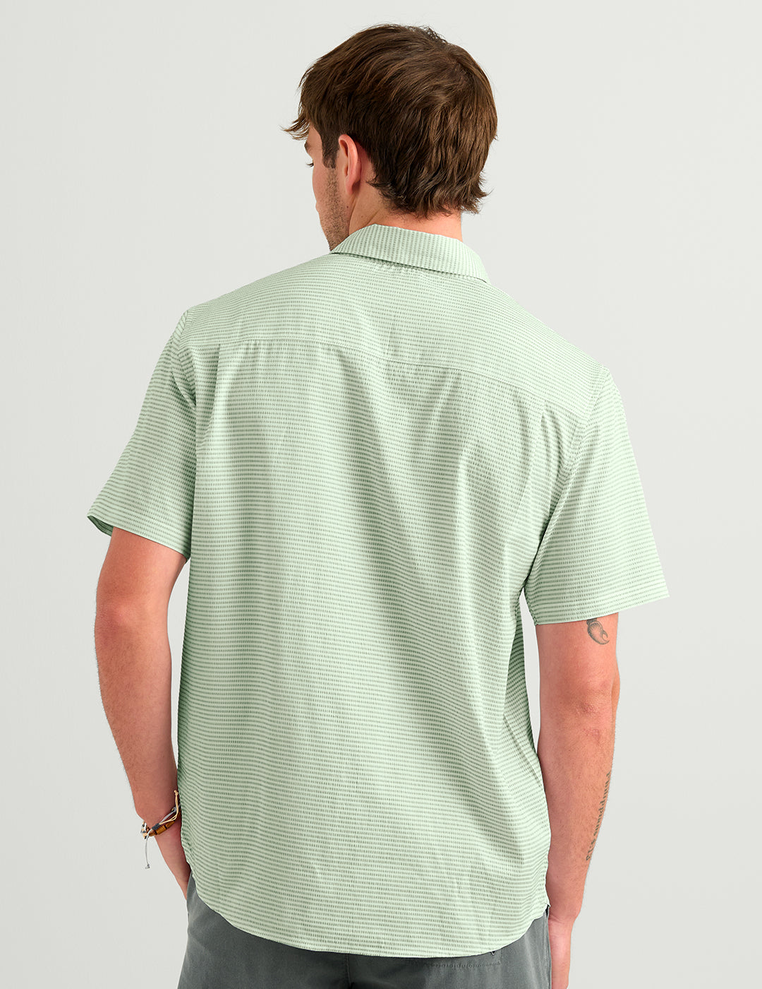 Huk Chatham Seersucker Shirt - Seagrass Seersucker