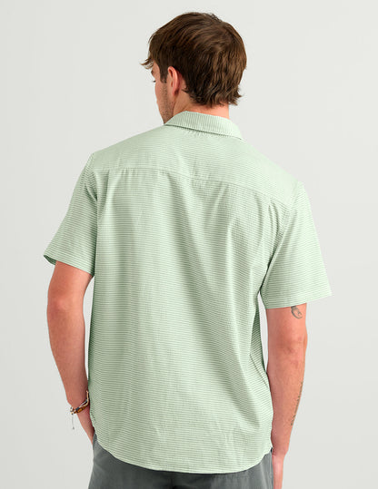 Huk Chatham Seersucker Shirt - Seagrass Seersucker