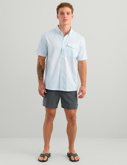 Huk Chatham Seersucker Shirt - Cerulean Seersucker
