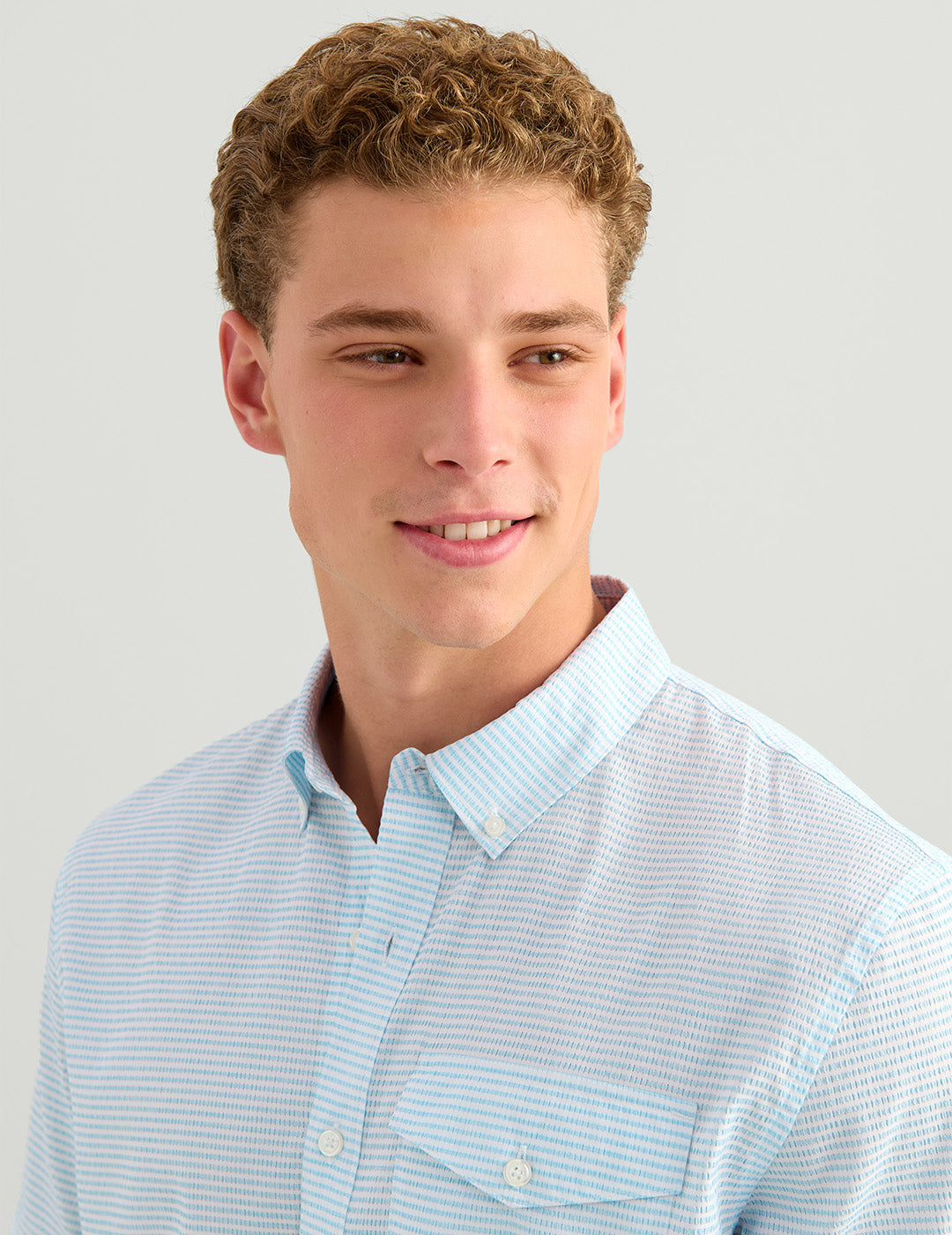 Huk Chatham Seersucker Shirt - Cerulean Seersucker