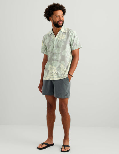 Huk Camp Shirt - Sharkskin Palm Leaf