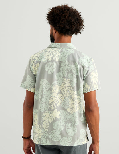 Huk Camp Shirt - Sharkskin Palm Leaf