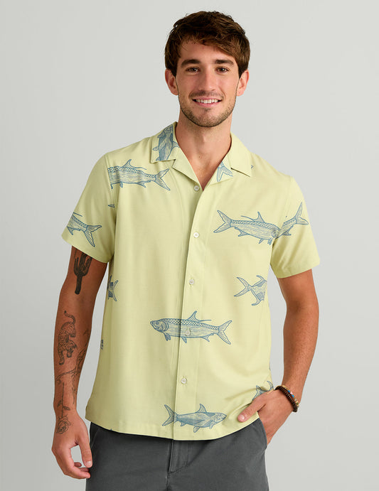 Huk Camp Shirt - Spanish Moss Catch