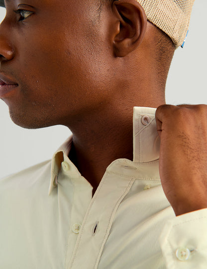 Huk Icon Button-Down - Pale Algae