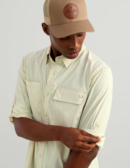 Huk Icon Button-Down - Pale Algae