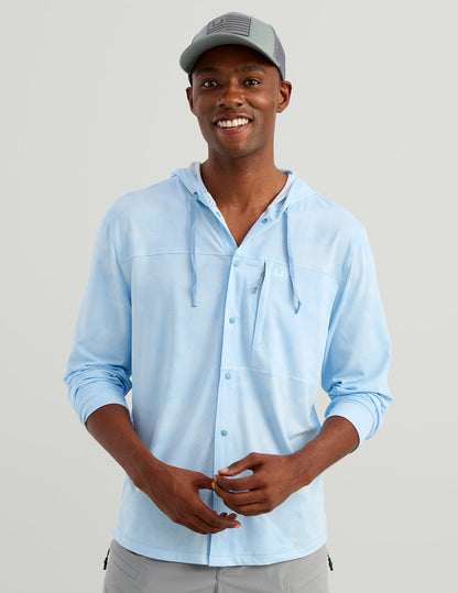 Huk Watershed Printed Hoodie Shirt - Coastal Drift Ombre