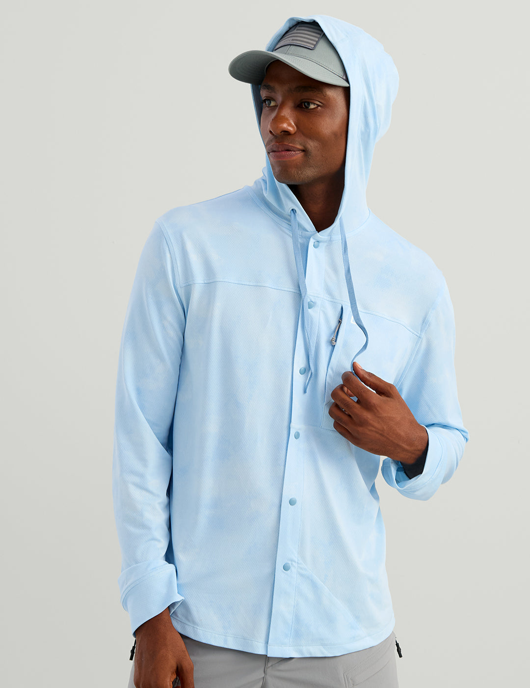 Huk Watershed Printed Hoodie Shirt - Coastal Drift Ombre