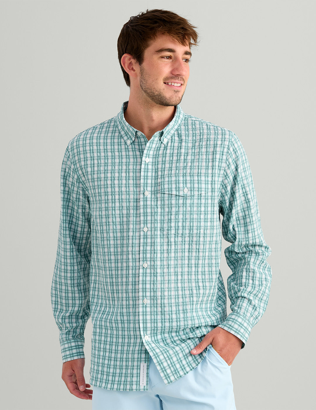 Huk Chatham Long Sleeve Button-Down - Caicos Plaid