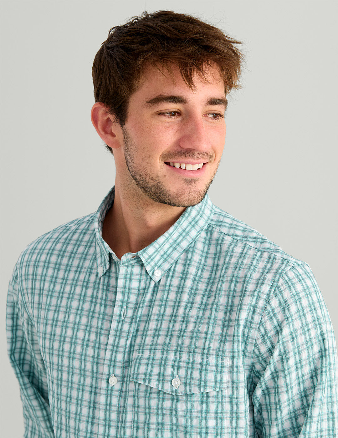 Huk Chatham Long Sleeve Button-Down - Caicos Plaid
