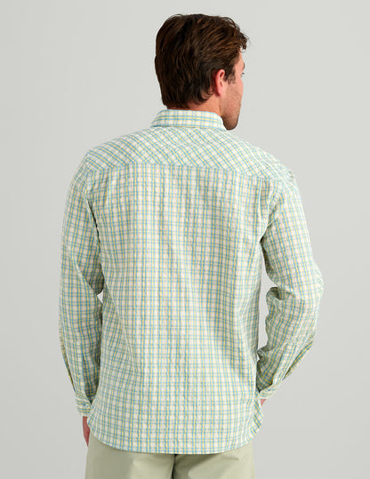 Huk Chatham Long Sleeve Button-Down - Plantain Plaid
