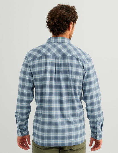Huk Hanahan Long Sleeve Flannel Shirt - Stormy Blue Plaid