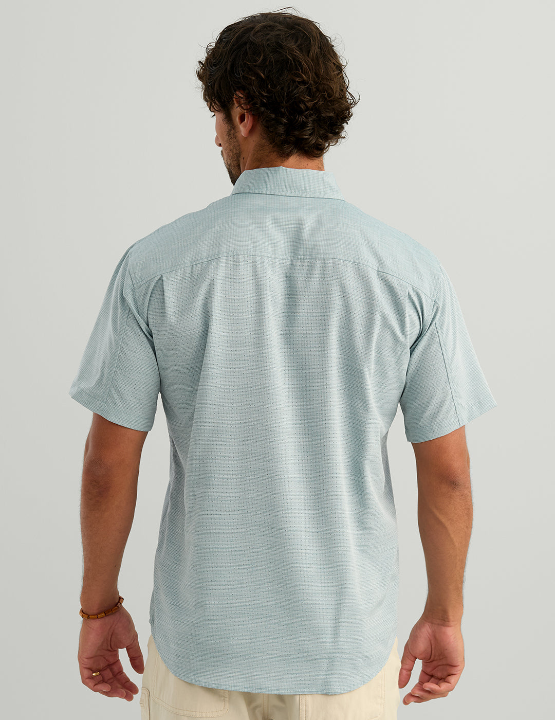 Huk Tide Point Heather Ripstop Short Sleeve Shirt - Aqua Haze Heather