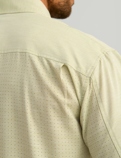 Huk Tide Point Heather Ripstop Short Sleeve Shirt - Spanish Moss Heather