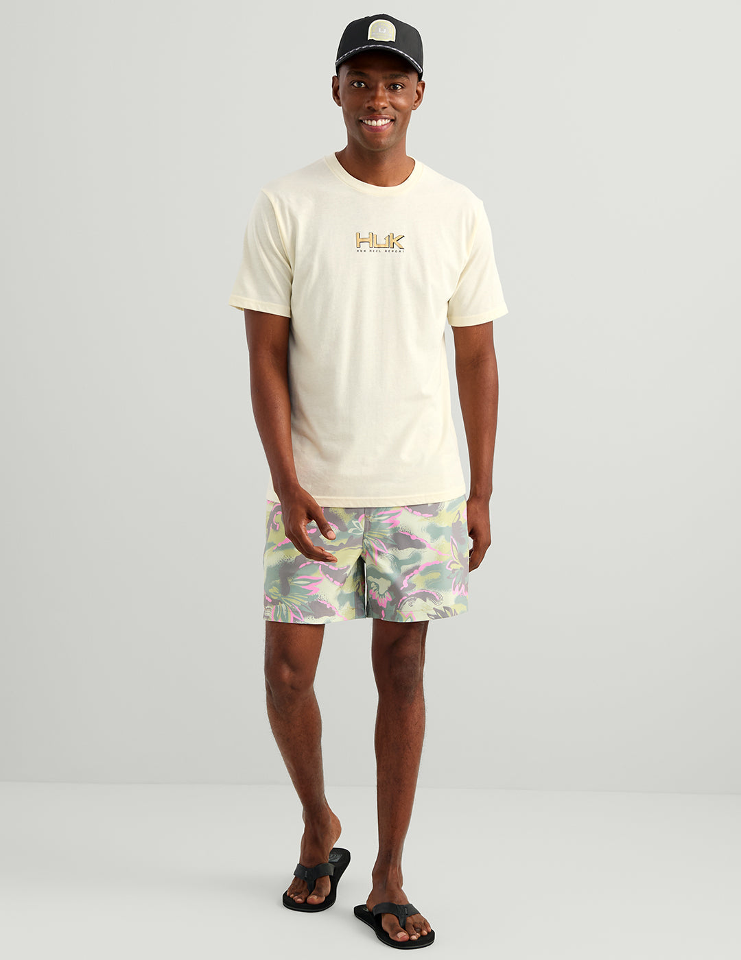 Huk Pursuit Volley Swim Shorts - Silver Blue Coast