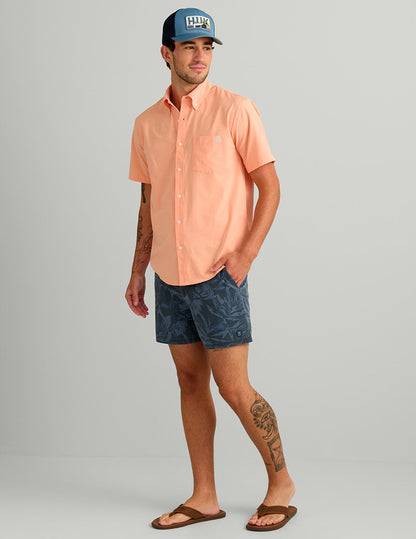 Huk Shoreside Printed Short - Sea Storm Ocean Palm